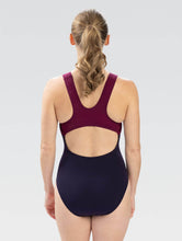 Load image into Gallery viewer, Dolfin Aquashape Plum and Cabernet Color Block Moderate Lap Suit