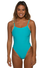 Load image into Gallery viewer, JOLYN BLUE HAWAII PERRY SWIM ONESIE
