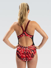 Load image into Gallery viewer, DOLFIN Reliance Blaze Red Color Block DBX Back One Piece
